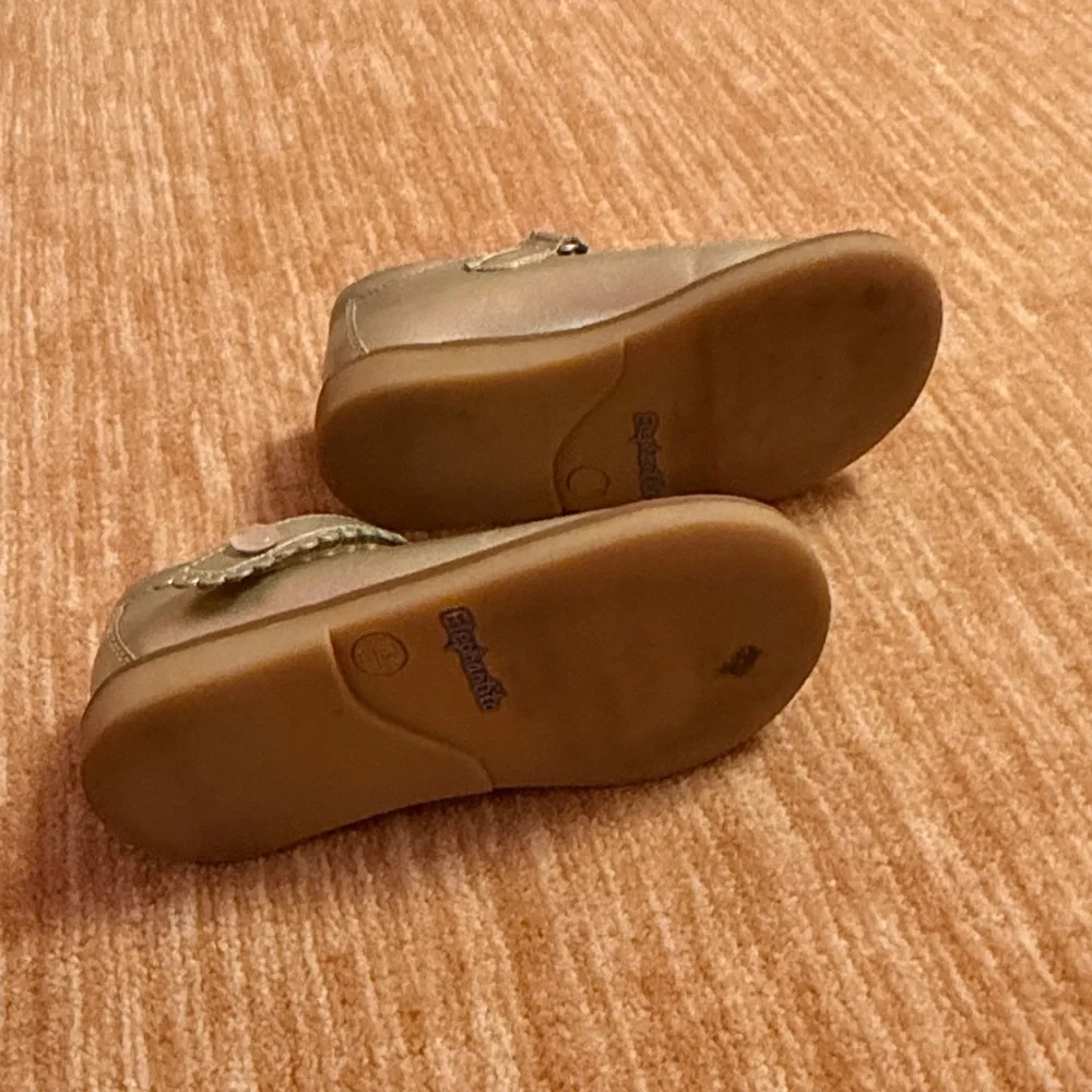 Elephantito Metallic Gold Mary Jane Dress Shoes